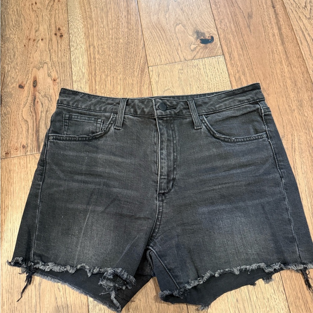 Joe's Jeans Black Frayed Denim Shorts